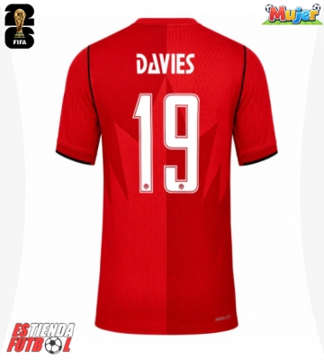 Canadá Alphonso Davies #19 Primera Equipación Mujer Mundial 2026 Manga Corta